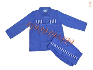化妆舞会万圣节服装短袖黑白条纹囚衣成人男女监狱囚服囚犯演出服