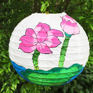 纸灯笼中秋装饰灯笼婚庆儿童手工材料彩绘画画小灯笼直径20cm0人付款