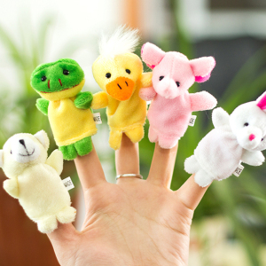 迷你小动物手偶玩具手指玩偶手指偶婴儿幼儿园讲故事毛绒早教玩具