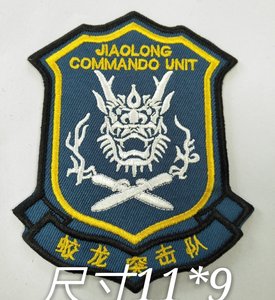 90黑水物资户外淘宝一件包邮 刺绣蛟龙突击队臂章魔术贴章 吴京电影