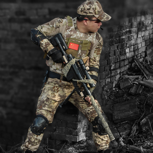 正品户外沙漠蟒蛇纹服迷彩服套装男特种兵全套战术蛙服作战服耐磨