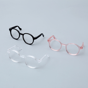 20cm棉花娃娃眼镜娃用透明眼镜个性可爱拍照道具公仔眼镜娃衣配件