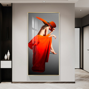 现代轻奢性感美女挂画玄关画酒店宾馆壁画人体艺术裸体晶瓷装饰画