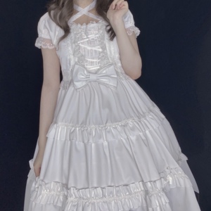 夏日茶会lolita裙日常轻lo裙迪士尼公主裙夏洛丽塔初恋甜美连衣裙