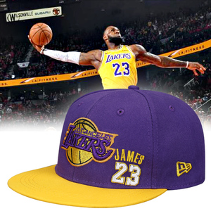 詹姆斯同款秋冬帽子男平檐帽nba冬季运动棒球帽湖人勒布朗平沿帽