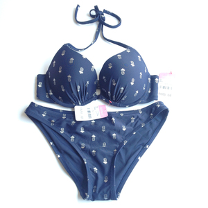6ixty8ight现货 系带可爱小菠萝夏日海滩分体比基尼泳衣