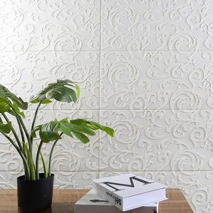 3d立体自粘墙纸 防水隔音防撞墙贴 客厅玄关艺术背景墙装饰莨苕叶