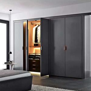 居里亚现代简约整体衣柜定制大衣橱卧室推拉门板式柜子