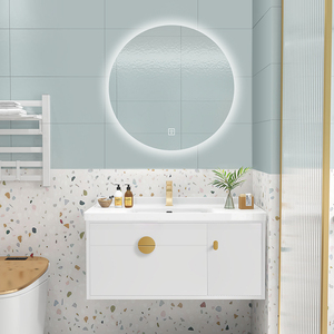 实木浴室柜组合陶瓷一体盆现代简约小户型卫生间洗手脸盆柜洗漱台