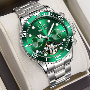 绿水鬼手表男士正品镂空夜光时尚潮流大表盘男生机械表张智霖代言