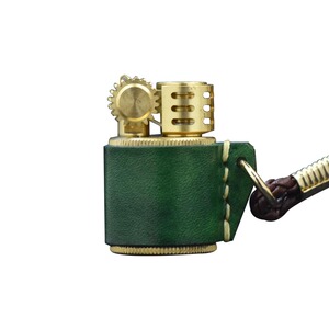 日本原装进口win胜利纯铜手工定制包头层牛皮煤油打火机个性创意