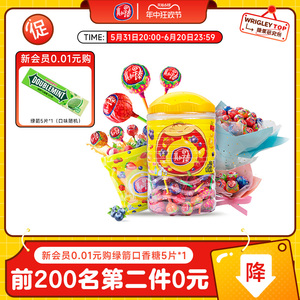 真知棒棒棒糖108支桶装水果口味零食儿童节零食喜糖网红爆款糖果