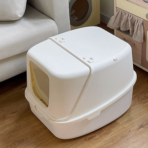 全封闭式猫砂盆深超大号猫厕所小猫拉屎盆防臭特大猫砂盘猫盆沙盆