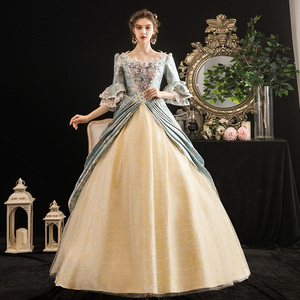 中世纪宫廷服装贵族女cosply模特礼服表演晚会舞会化妆优雅公主裙
