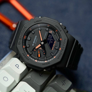 casio卡西欧男表200米防水运动手表八角箱数石英表ga-2100-1a4pr