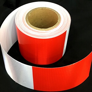 20cm宽货车反光贴汽车红白反光条车库护栏公路防撞警示贴纸反光膜