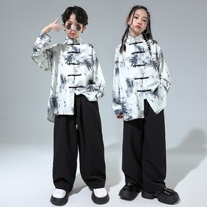 儿童中国风演出服男童嘻哈街舞舞蹈服hiphop国潮套装女童表演服装
