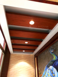 集成吊顶铝扣板横梁 木纹横梁 木纹铝格栅 屋顶装饰梁装饰