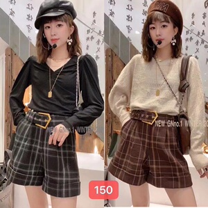 丁螺dingluo女装欧洲站gn秋冬新款时尚休闲短裤特