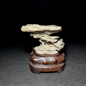 清代片石叠云书案石古玩文玩太湖石观赏石天然石头古董老物件真品