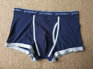 外贸单全棉纯色柔软透气u凸中腰侧开裆平角男士内裤