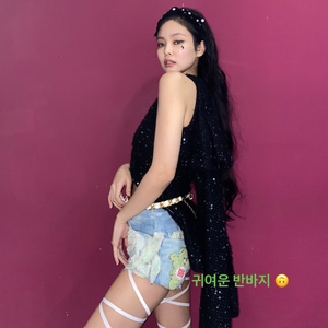 新款韩国金智妮jennie同款白色绑带交叉长筒袜舞蹈演出长腿袜子