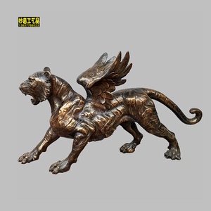纯铜老虎铜老虎带翅膀老虎如虎添翼飞虎工艺品礼品摆件定做