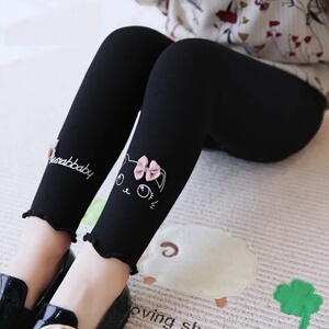 名贵身段小女春秋女童儿童新款长裤女弹力体型打底外穿洋气宝宝裤