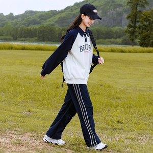 初中生春季卫衣套装大童高中学生春秋装时尚女孩12至15岁女装两件