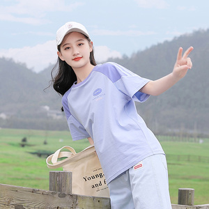 初中学生t恤短袖少女夏装12高中生13大童14夏季15岁女孩半袖上衣