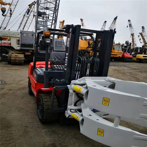 二手合力配进口卡斯卡特圆包夹叉车  3吨废纸夹包二手电动叉车