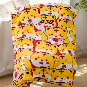 小老虎 夏季凉感薄被子儿童夏凉被单人空调被可机洗卡通人造棉软