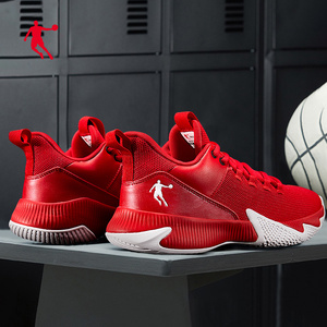 乔丹篮球鞋男鞋减震耐磨室外正品低帮夏季红色实战训练运动鞋子男