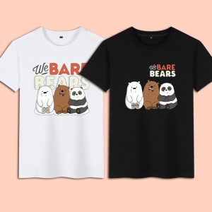 三只裸熊二次元cos卡通动漫周边夏季衣服纯棉情侣款短袖t恤圆领潮