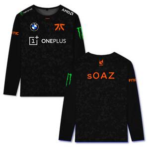 s10总决赛游戏lol联盟英雄fnc战队fnatic队服长袖t恤上衣男潮衣服