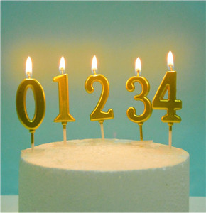 0-9金色数字蜡烛生日蛋糕装饰插件庆生蛋糕场景装扮周岁数字蜡烛