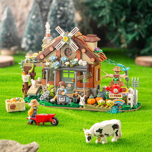 俐智LOZ积木 农场小屋房子小颗粒拼装玩具益智儿童男孩女孩礼物