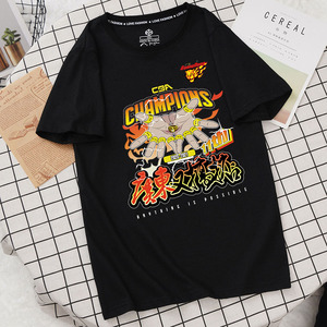 广东队短袖t恤11冠2020-21赛季cba总冠军纪念半袖大码男篮第十一