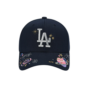 韩国正品代购新款mlb 字母la刺绣星星宇宙图案棒球帽