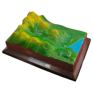 地貌构造模型 地震火山黄图五种地形组合地上河喀斯特丹霞海岸风沙