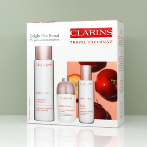 法国 clarins娇韵诗美白三件套装牛奶水光芒小瓷瓶精华清爽清透