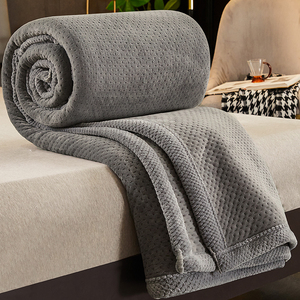 冬季毛绒毛巾被子床单加绒加厚空调毛毯子床垫办公室午睡薄款盖毯