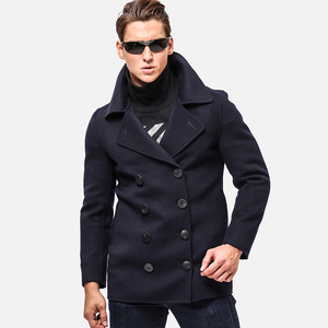 鹰爪行动阿尔法740经典海军呢大衣羊毛风衣户外冬季中长款p棉外套