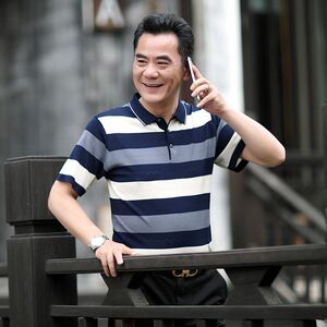 2020新款夏季45岁男装60短袖t恤50岁爸爸中年人40老爸体恤上衣服