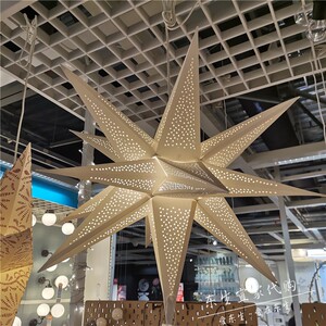 ikea宜家 思吉拉 灯罩带有圆点多角星星灯装饰吊灯圣诞节日活动