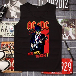 ACDC欧美街头摇滚乐队周边衣服青年潮流网眼短袖背心男生夏季T恤