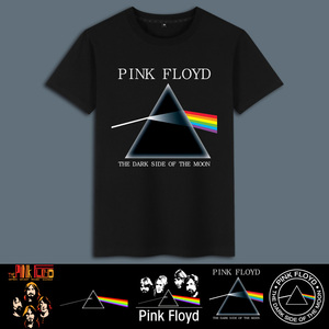 欧美摇滚pinkfloyd平克弗洛伊德乐队嘻哈短袖圆领纯棉t恤宽松衣服