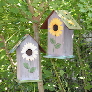 创意美式花园鸟屋鸟房子户外庭院树上装饰品幼儿园树枝挂饰