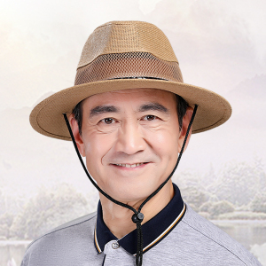中老年帽子男夏天遮阳帽休闲户外爷爷草帽夏季防晒帽老人爸爸凉帽