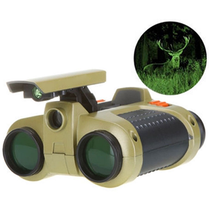 弹出式带灯可调焦儿童玩具双筒望远镜夜视高清高倍4X30带灯玩具